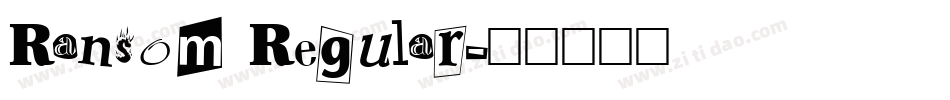 Ransom Regular字体转换